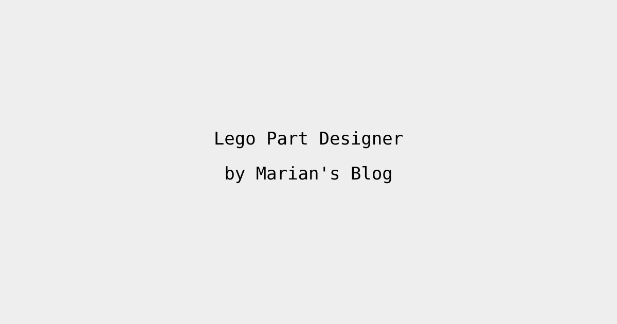 Lego Part Designer • BoredReading.com